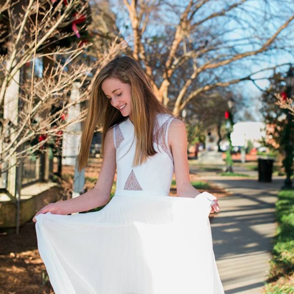 Beautiful white BCBG Maxazria dress